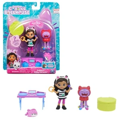 Imagen de La Casa de MUÑECAS Gabby FIESTA Karaoke Muñecas con 2 Figuras, Accesorios, 1 Caja Sorpresa y un Mueble 6062027 Juguetes Niños 3 años +