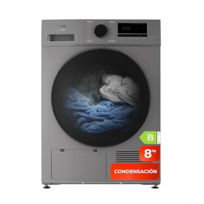 Imagen de EVVO Secadora 8 kg condensación S8C, Clase energética B, Airfresh, Sensor de humedad, Antiarrugas, Inicio diferido, inox