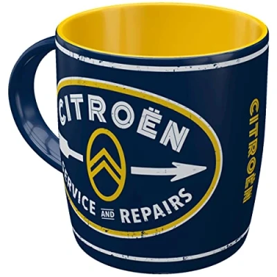 Imagen de Nostalgic Art Taza de café retro, Citroen Service &amp; Repairs Idea regalo para aficionados coches, cerámica, Diseño vintage, 330 ml