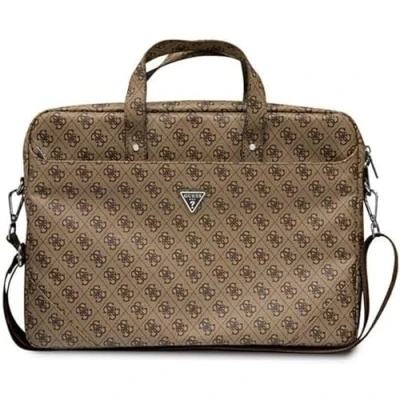 Imagen de Guess Logotipo de Saffiano 4 G Hot Stamp Triangle, Bolsa Unisex Adulto, Marrón