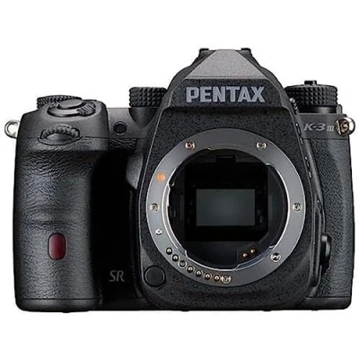 Imagen de Pentax K 3 Mark III Monochrome Body Black APS C DSLR Camera Campo de visión 100%, Visor óptico, 5 Axis 5.5 Step In SR, ISO 1,600,000, Resistente a la Intemperie, MAX 12fps, Pantalla táctil