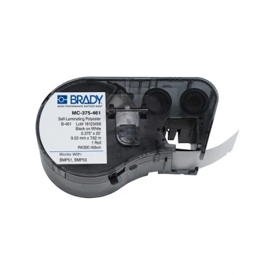 Imagen de BMP53 Brady MC 375 461 AW Etiquetas de poliéster laminado 9,53 mm x 7,62 (original)
