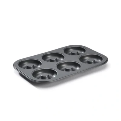 Imagen de De Buyer, PLACA PARA 6 SAVARIN DOUGHNUT Ø8CM,Medium 4712.06