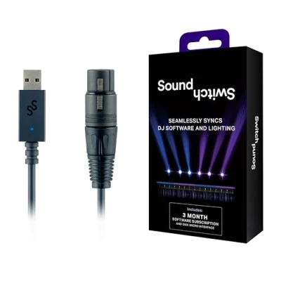 Imagen de SoundSwitch DMX Micro Interface interfaz de USB a ultra compacta con 3 meses acceso gratuito al software para crear y personalizar espectáculos escenas luz