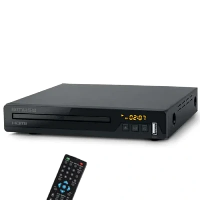 Imagen de Muse M 55DV. Reproductor DVD, DVD R/RW, DVD+R/RW, CD, CD R/RW. Reproduccion de MP3, JPEG y Xvid. Puerto USB. Resolución Full HD. Pantalla LED con retroiluminación Ambar. Salida HDMI, RCA.