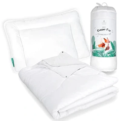 Imagen de FAM&#039; Home: Juego de Ropa Cama Infantil 4 Estaciones, edredón para bebé 100 x 135 y Almohada 40 60 Certificado Oeko Tex Standard Adecuado 70 140