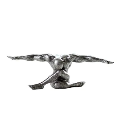 Imagen de Casablanca Figura Decorativa (Poli, 33 cm), Color Plateado Envejecido