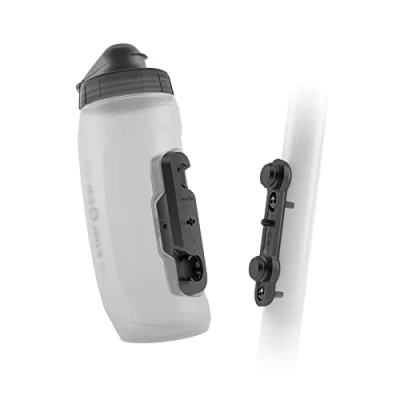 Imagen de FIDLOCK Twist Bottle 590 y Juego de Base Bicicleta, Tapa Botella autosellante a Prueba Fugas, Soporte para Agua sin Tornillos adjunta, Estante magnético Jaula, Color