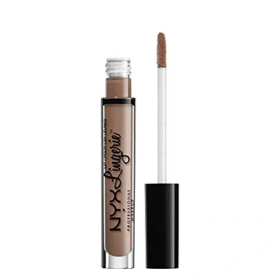 Imagen de NYX Professional Makeup Pintalabios Lip Lingerie Liquid Lipstick, Acabado cremoso y mate, Larga duración, Fórmula vegana, Tono: Delicate To Lust