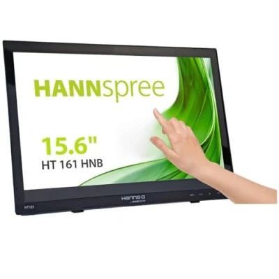 Imagen de Hannspree HT HT161HNB 15.6&quot; 1366 x 768Pixeles Multi touch Mesa Negro Monitor (39,6 cm (15.6&quot;), 12 ms, 220 cd / m², 500:1, Capacitiva, 768 Pixeles)