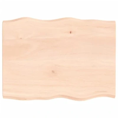 Imagen de vidaXL Tablero de Mesa, Superficie Escritorio, Repuesto Estantería Comedor, Madera Maciza sin Tratar con Borde Natural