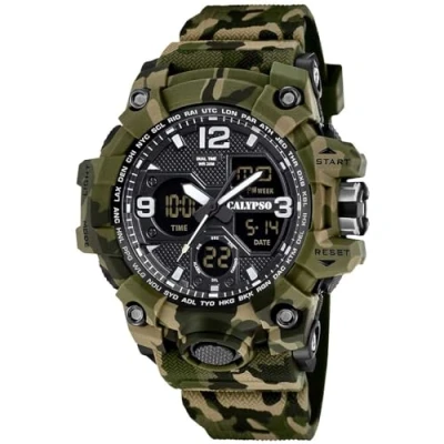 Imagen de Calypso K5855/3 Reloj Hombre Analógico Digital, Camuflaje Verde Negro