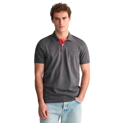 Imagen de GANT Contrast Polo, Hombre, Talla: 4XL, Antracit melange