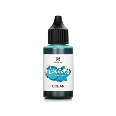 Imagen de Octopus 30ml Fluids alcohol Ink BLUE OCEAN, Tinta al para Fluid Art y Resin Art, azul