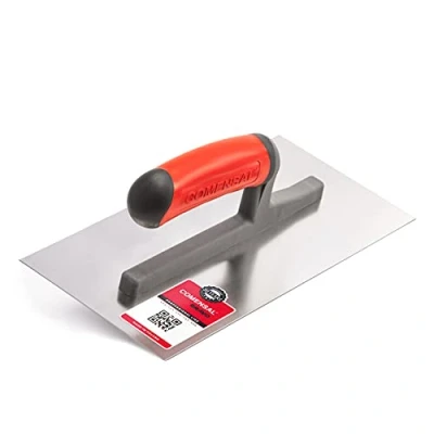 Imagen de COMENSAL® Llana Rectangular TD Plana de Acero Inoxidable Paleta Espátula Alisar Mango Ergonomico Made in EU 280 x 130 mm