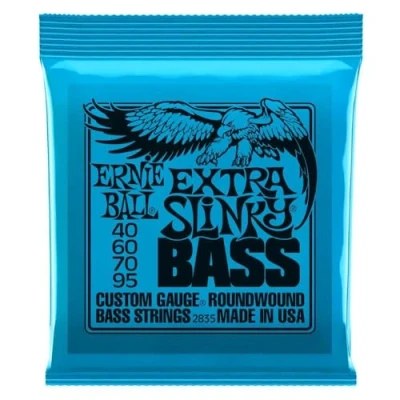 Imagen de Ernie Ball Extra Slinky Cuerdas para bajo eléctrico, entorchado de níquel, calibre 40 95