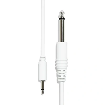 Imagen de ExcelValley 1 Pack Cables de Conexión Mono TS 3,5mm a 6,35mm Eurorack Sintetizador [Blanco 180cm 71&quot;]