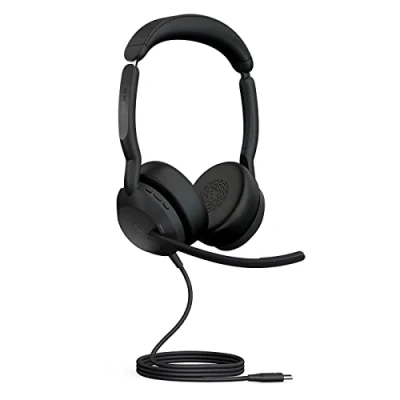 Imagen de Jabra Evolve2 50 Auriculares estéreo con Cable tecnología Air Comfort, micrófonos cancelación de Ruido y Activa Ruido, Certificado MS Teams, Funciona Todas Las demás