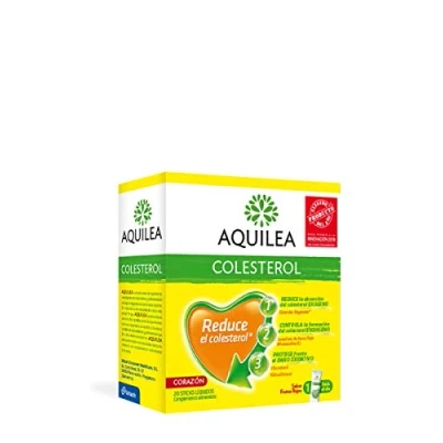 Imagen de AQUILEA Colesterol 20 sticks líquidos Sabor frutos rojos Ayuda a reducir el Arroz levadura roja, Monacolina K y Vitamina E