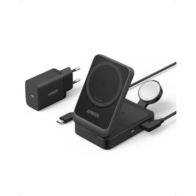 Imagen de Anker 3 In 1 MagGo Cargador Rápido Inalámbrico Negro