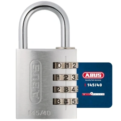 Imagen de Abus 488146 145/40 Candado de combinación, color plateado
