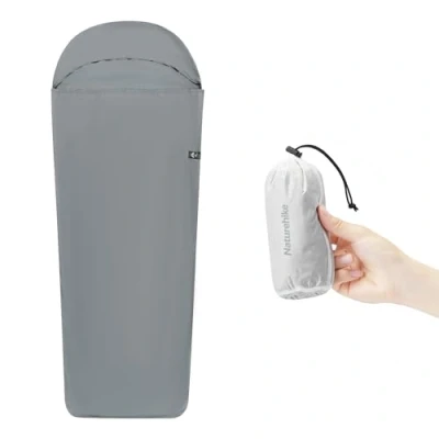 Imagen de Naturehike Saco de Dormir Ultraligero para Cabaña, sólo 128g Manta Viaje con Interior Tamaño Pequeño Mochileros, Albergues, Camping
