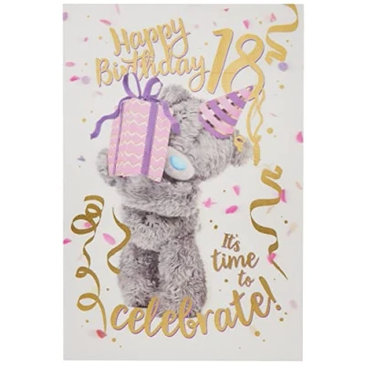 Imagen de Me To You Tarjeta de cumpleaños número 18 con efecto 3D, 15 x 22,8 cm