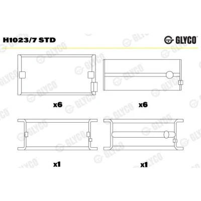 Imagen de GLYCO H1023/7 STD Cojinete de cigüeñal