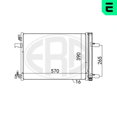 Imagen de ERA 667047 Condensador con secador OPEL: Astra J Hatchback, Zafira C Tourer, GTC, CHEVROLET: Cruze Berlina, Hatchback