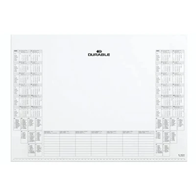 Imagen de Durable 729202 Bloque de calendario con 25 hojas y doble anual, 570 x 410 mm, blanco