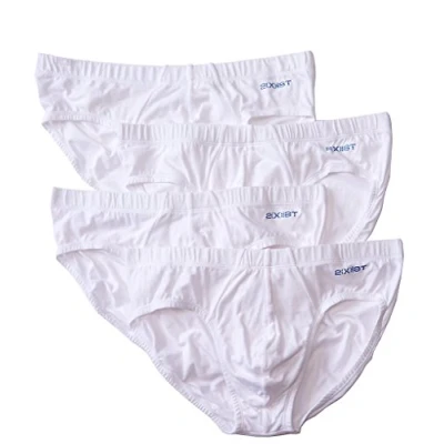 Imagen de 2(X)IST Bragas de bikini elásticas algodón para hombre, paquete 4, Blanco, Large