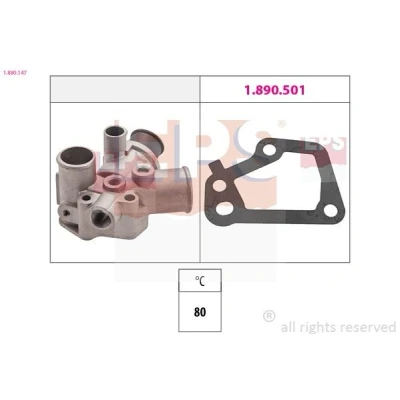 Imagen de EPS 1.880.147 Termostato, refrigerante 80 Made in Italy OE Equivalent con conexión roscada para sensor de temperatura ALFA ROMEO: 146