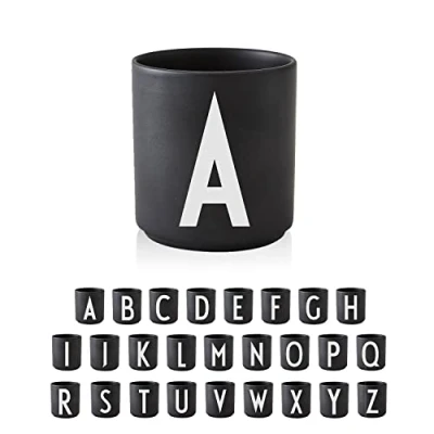 Imagen de design letters Tazas de Cafe (A Z) Ideal Regalos Originales para Mujer &amp; Hombre Regalar Desayuno Porcelana Taza Te con Inicial 250 Ml