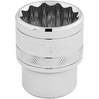 Imagen de Draper H MM/B Hi Torq 12 Punto Socket, azul, para muesca cuadrada de 1/2, 25 mm)