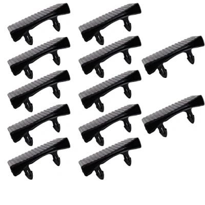 Imagen de WANGCL 12 soportes laterales para listones de cama plástico, camas individuales y dobles 65 mm x 9 mm, color negro