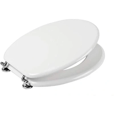Imagen de Inodoro con Tapa Roca Victoria Blanco cremallera lento Soft Close cromo