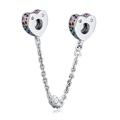 Imagen de PANDOCCI 2018 New Spring Multi Coloured Arcs Of Love Safety Chain DIY Fits for Original Pandora European Fashion Jewellery