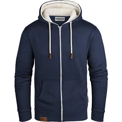 Imagen de Grin&amp;Bear GEC490 Chaqueta con capucha para hombre, sudadera y forro polar interior, Navy2., M