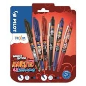 Imagen de Pilot x Naruto Juego de 3 FriXion Ball + Clicker Bolígrafos borrables Edición limitada Shipudden recargables Negro, Azul, Rojo Punta media