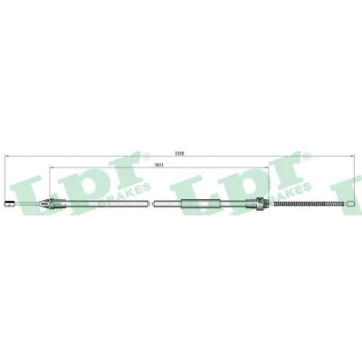 Imagen de LPR C0683B Cable de Freno Mano 1340/1000 Tambor RENAULT: CLIO 2