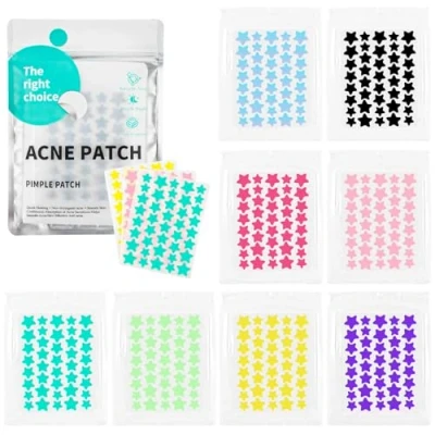 Imagen de VMUTGA 320 Piezas Parches para Acné, 3 Tamaños Acné Estrella Impermeable Hidrocoloides Pimple Patch con Aceite Árbol De Té y Ácido Salicílico Patches Diurno Nocturno (10/12/14 mm)
