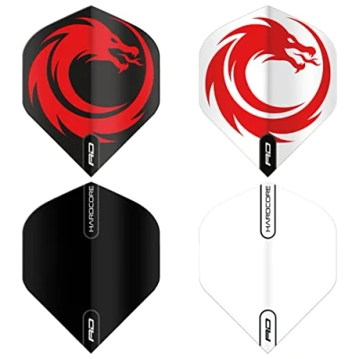 Imagen de RED Dragon Design Hardcore XT Multi Pack Dart Flights Juego de 4 dardos