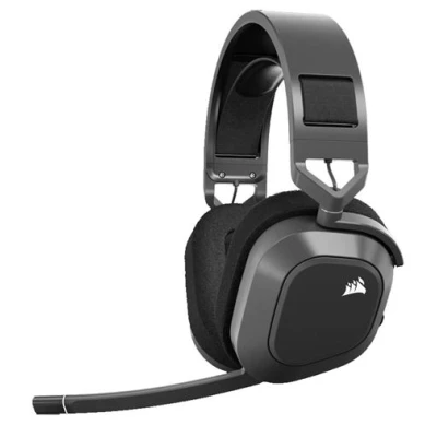 Imagen de Auriculares gaming Corsair HS80 Max Wireless, De diadema, Bluetooth, Hasta 24 horas, Steel Gray