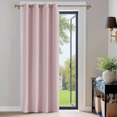 Imagen de PONY DANCE Cortinas Aislantes Termicas con Ojales Infantiles Niña Cortina Opaca Termica Aislante Frio y Calor Ventanas Largas, 132x210 CM (Ancho x Alto), Rosa Claro, 1 Pieza