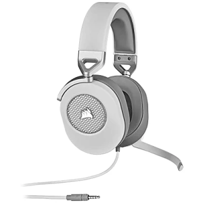 Imagen de Corsair HS65 SURROUND Auriculares Multiplataforma con Cable para Juegos Sonido envolvente Dolby 7.1 SonarWorks SoundID Compatible iCUE PC, Mac, PS5, PS4, Xbox, Nintendo Switch, Móvil Blanco