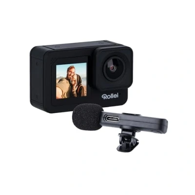 Imagen de Rollei Actioncam D6Pro Cámara de vídeo 5K, Pantalla táctil IPS 2,2&quot;, Resistente al Agua hasta 5 m, estabilización Imagen 6 Ejes, micrófono inalámbrico Incluido