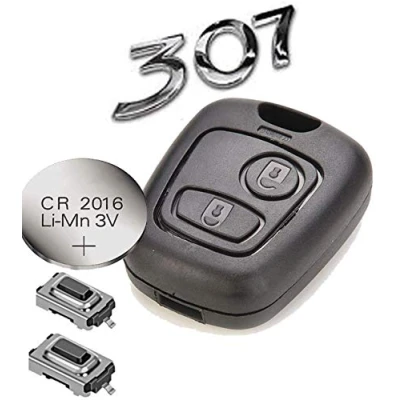 Imagen de Automobile Locksmith Kit para arreglar llave de mando a distancia 2 botones Peugeot 307 / Citroen