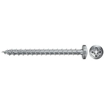 Imagen de fischer caja de tornillos para madera rosca total, Cincado, 4x40
