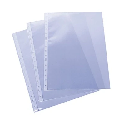 Imagen de Grafoplás Caja 100 Fundas Multitaladro Galga Extra Tamaño Folio Polipropileno Acabado Piel Naranja 16 Taladros Archivador con Anillas