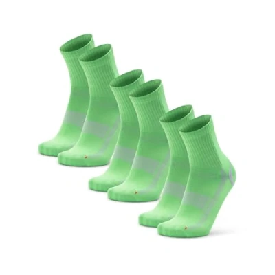 Imagen de DANISH ENDURANCE Calcetines Deportivos de Media Caña Running,Transpirables, Hombres y Mujeres, 3 o 5 pares, x Verde/Gris, 39 42
